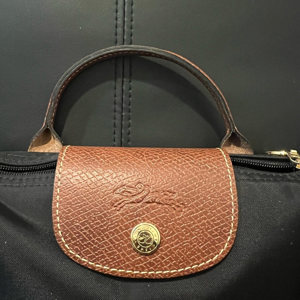 AUTHENTIC Longchamp le pliage original pouch with handle - Picture 10 of 10